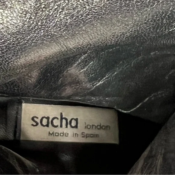 Sacha London Women’s Leather Metallic Copper Reptile Textured Ankle Boots 7B - Picture 15 of 16